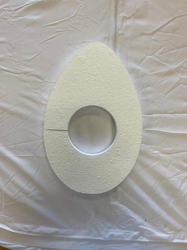 Styropor Piepschuim Isimo Ei Platrond Paasei 45 cm met gat